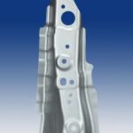 Tall form outside blue